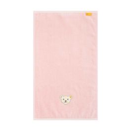 LALALO Steiff Handtuch Personalisiert Mit Namen - Rosa Baby Kinderhandtuch 30x50cm