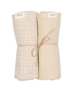 Koeka Musselin tuch 2-pack Lind warm white