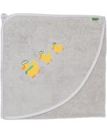 Smithy Kapuzenhandtuch Ente 100 cm x 100 cm grau