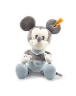 Steiff Disney Mickey Mouse mit Quietsche und Knisterfolie 23 cm grau / blau 