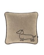 Cawö Kissen WE LOVE DOGS Companion 62480 Schwarz-Beige 50 cm x 50 cm