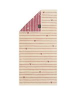 Cawö Handtuch Heart Beats Lines & Hearts 6276 beere 50 cm x 100 cm 