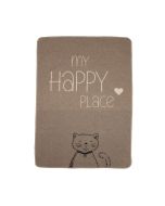 Fussenegger Haustierdecke Katze "my happy place" 70 cm x 90 cm rauch