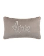 pad kleines Kuschelkissen PETITE Love 18 cm x 32 cm taupe
