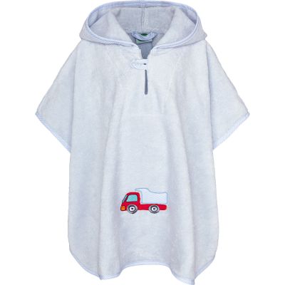 Smithy Badeponcho Premium Baumwolle Laster hellblau