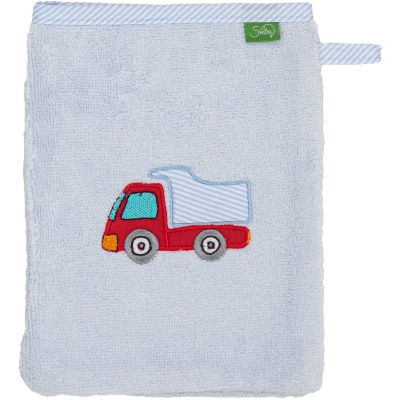 Smithy Premium Waschhandschuh Laster blau