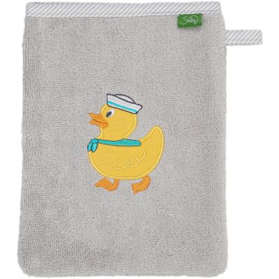 Smithy Premium Waschhandschuh Ente hellgrau