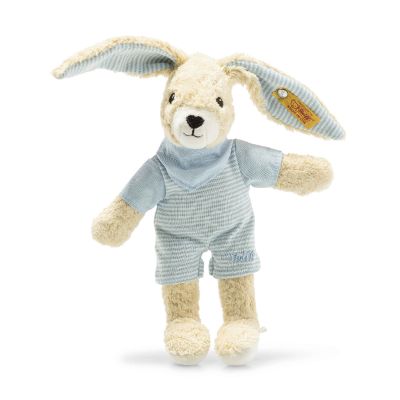 Steiff organic Hoppel Hase 20 cm blau mit Bio-Baumwolle