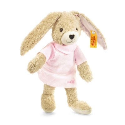 Steiff organic Hoppel Hase 20 cm rosa mit Bio-Baumwolle