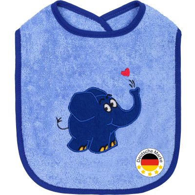 Smithy Lätzchen Elefant mit Herz blau