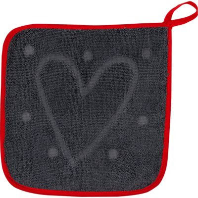  Kracht Baumwoll Frottier Topflappen "100% LIEBE" 22x22 cm