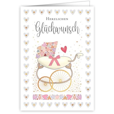 Herzlichen Glückwunsch – Geburt (rosa)