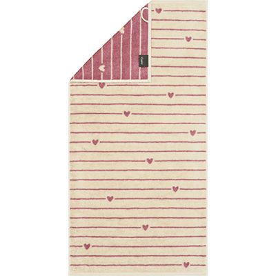 Cawö Duschtuch Heart Beats Lines & Hearts 6276 beere 70 cm x 140 cm 