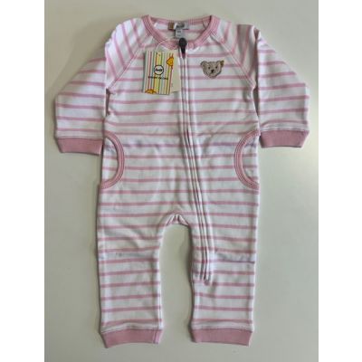 Steiff Strampler rosa weiß gestreift Gr. 80
