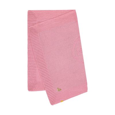 Steiff Strickdecke rosé 95 cm x 75 cm 