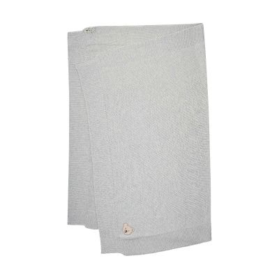 Steiff Strick Decke grau Harbor Mist Melange 90 cm x 60 cm