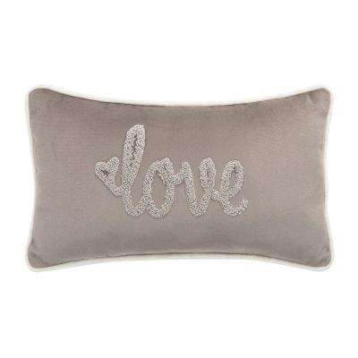 pad kleines Kuschelkissen PETITE Love 18 cm x 32 cm taupe