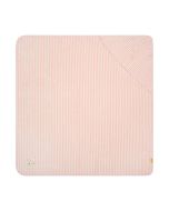Steiff Badetuch mit Kapuze 100 cm x 100 cm rosa gestreift
