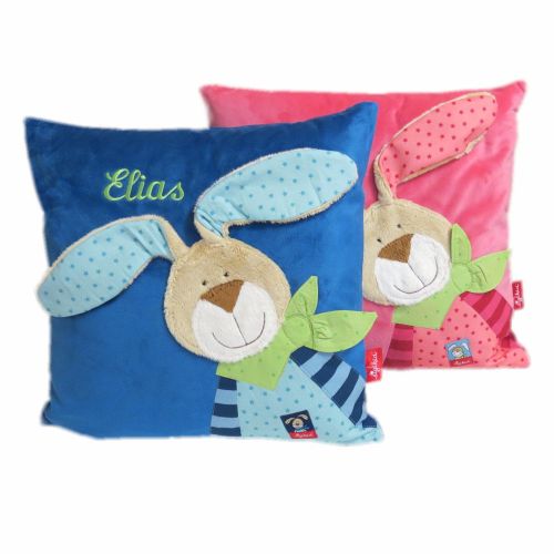 Sigikid Strickkissen Häschen DubbiDuu - Kuschelkissen 35x20cm Rosa