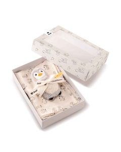 Steiff Geschenkset Lio Pinguin Greifling mit Rassel und Spucktuch 242953