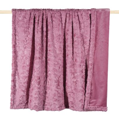 pad Faux-Fur Luxus-Decke BARDOT Webpelz 140 cm x 190 cm rosa pink